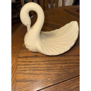 Vintage Swan Ceramic Towel Washcloth Holder Bathroom Decor Japan